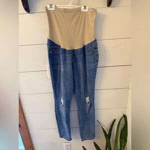 Distressed Skinny Maternity Jeans